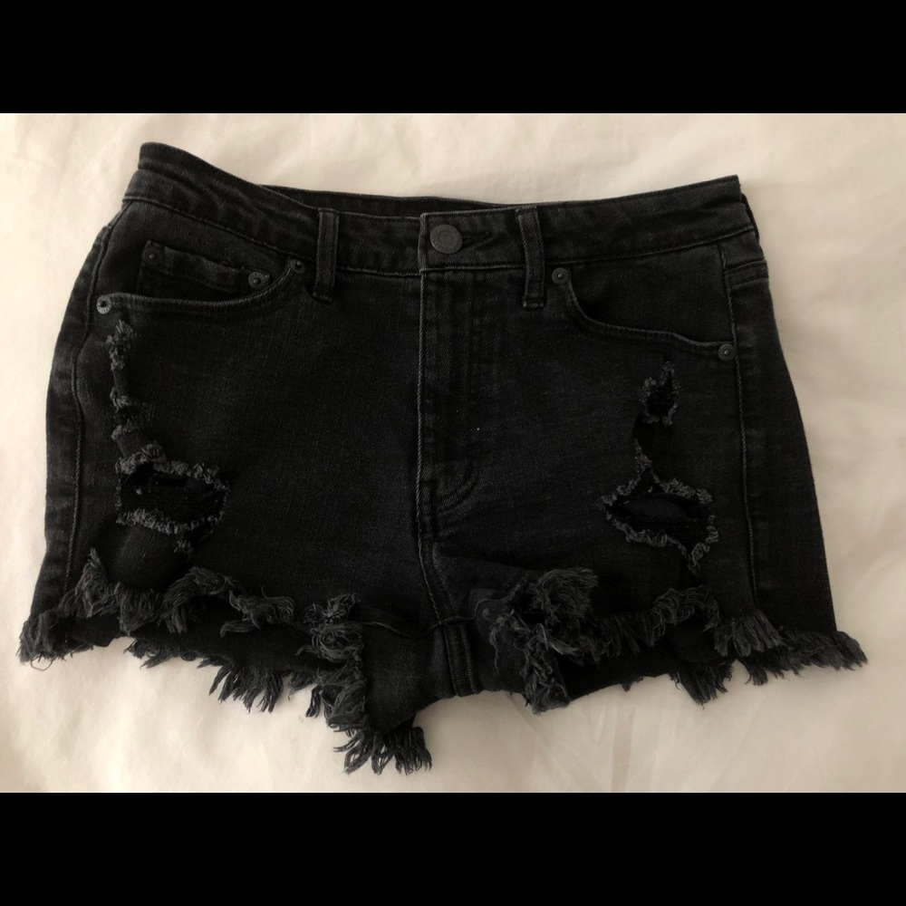 black shorts